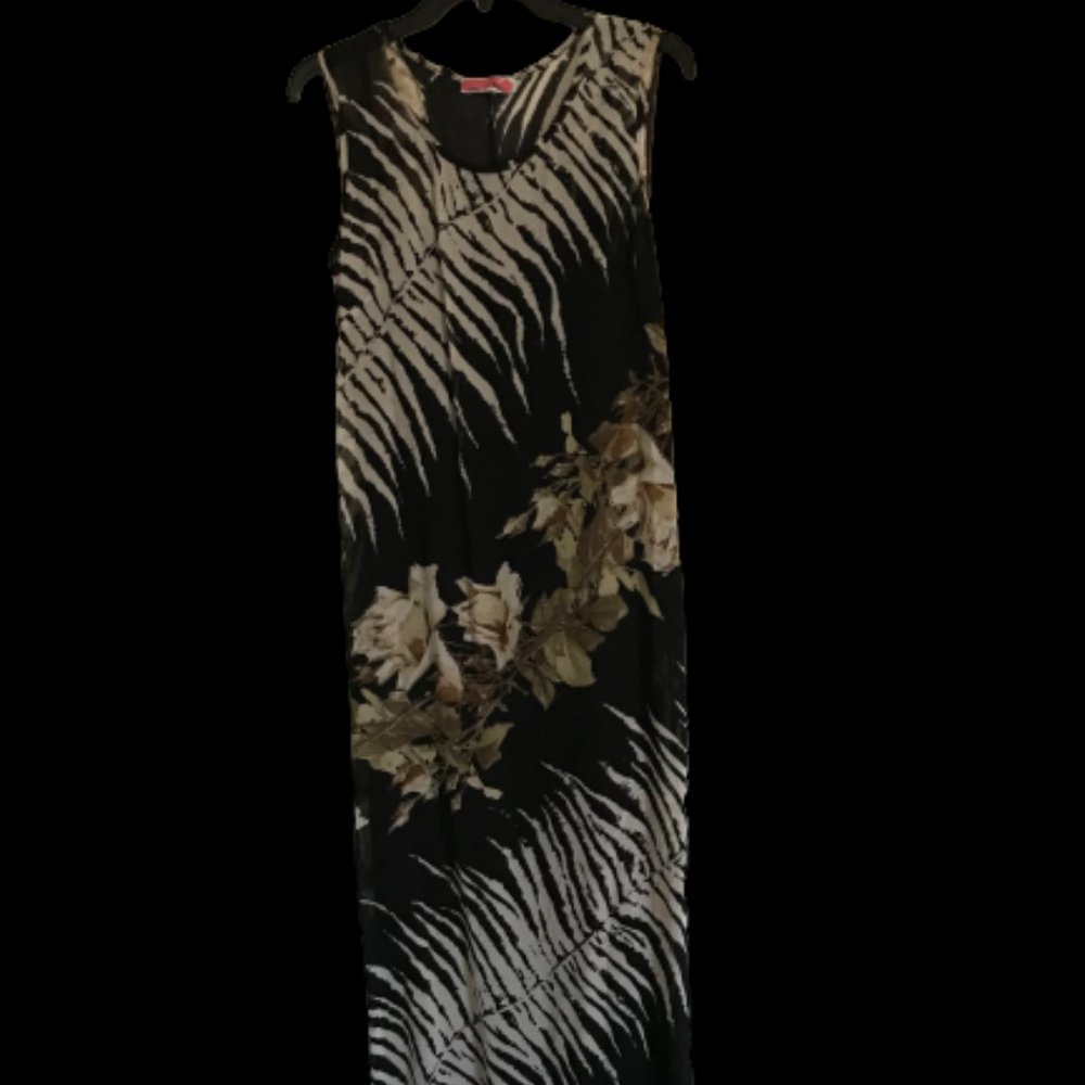 FUEGO Classic Sheath Dress in Black and Tan Size M - Picture 8 of 9